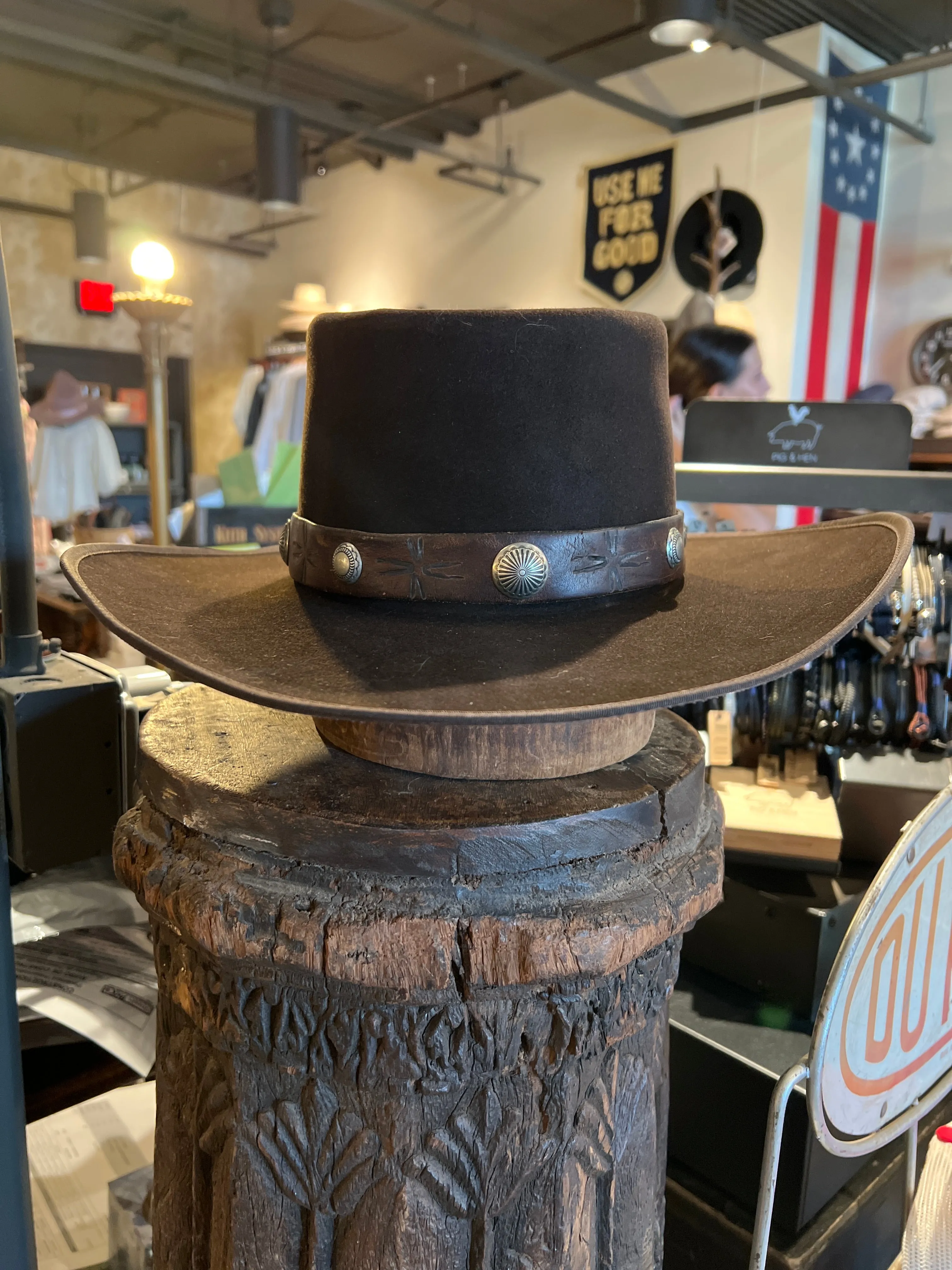 Custom Felt Hat By Spur Hat Co. - Size 6 7/8 sold by Cave and Post product image thumbnail 2