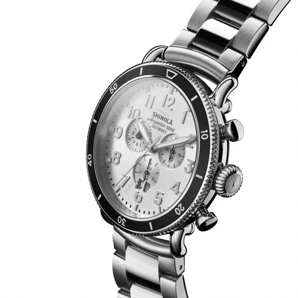The Runwell Sport three eye chrono 48mm-Silver sold by Cave and Post product image thumbnail 2