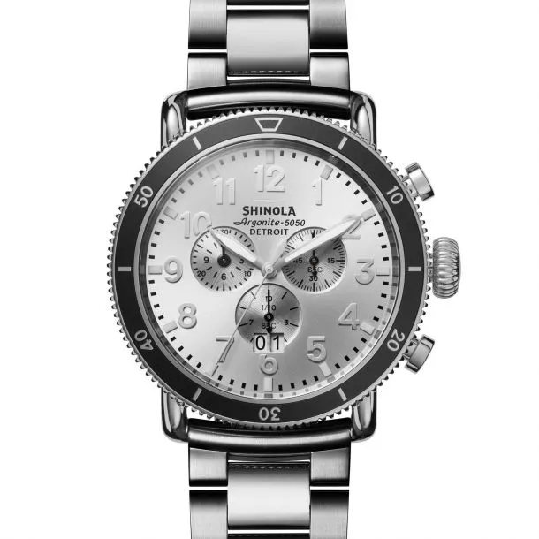 The Runwell Sport three eye chrono 48mm-Silver sold by Cave and Post