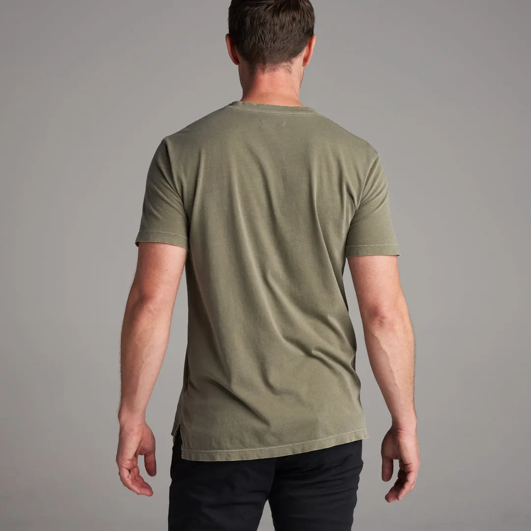 ASHER POCKET TEE - MOSS sold by Cave and Post product image thumbnail 4