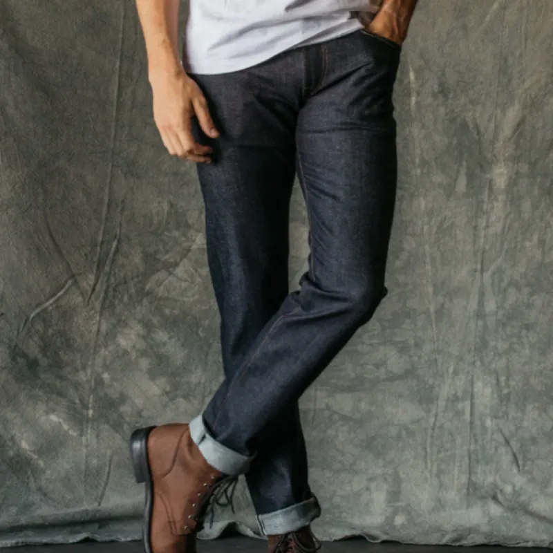 The Pen Slim - Indigo Raw 10.5oz Selvedge sold by Cave and Post