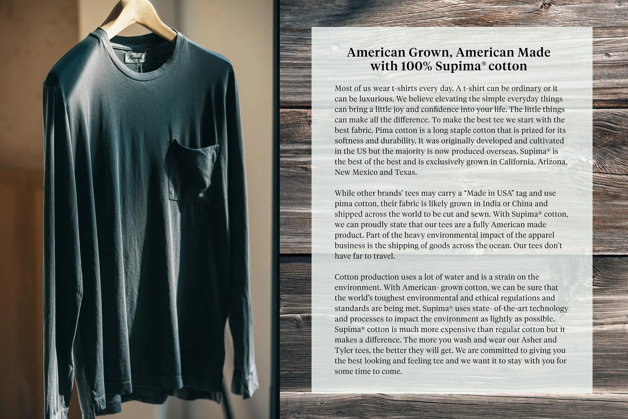 ASHER LONG SLEEVE POCKET TEE - BLACK sold by Cave and Post product image thumbnail 2