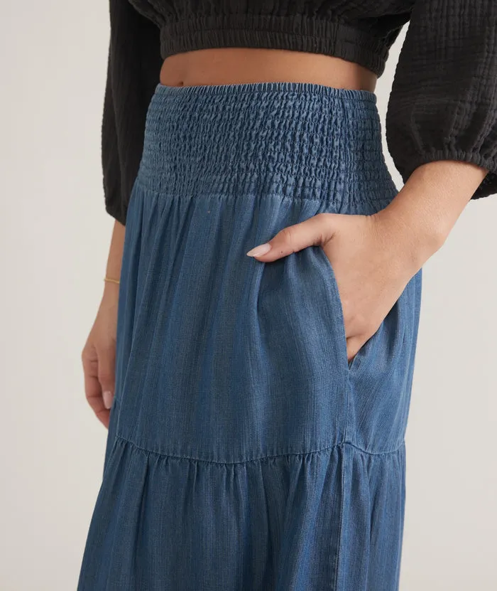 Corinne Chambray Maxi Skirt - Medium Wash sold by Cave and Post product image thumbnail 3