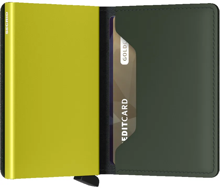 Slimwallet - Matte Green & Lime sold by Cave and Post product image thumbnail 3