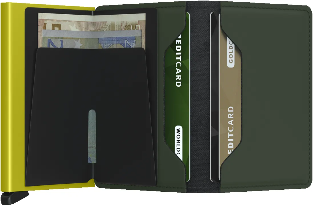 Slimwallet - Matte Green & Lime sold by Cave and Post product image thumbnail 4
