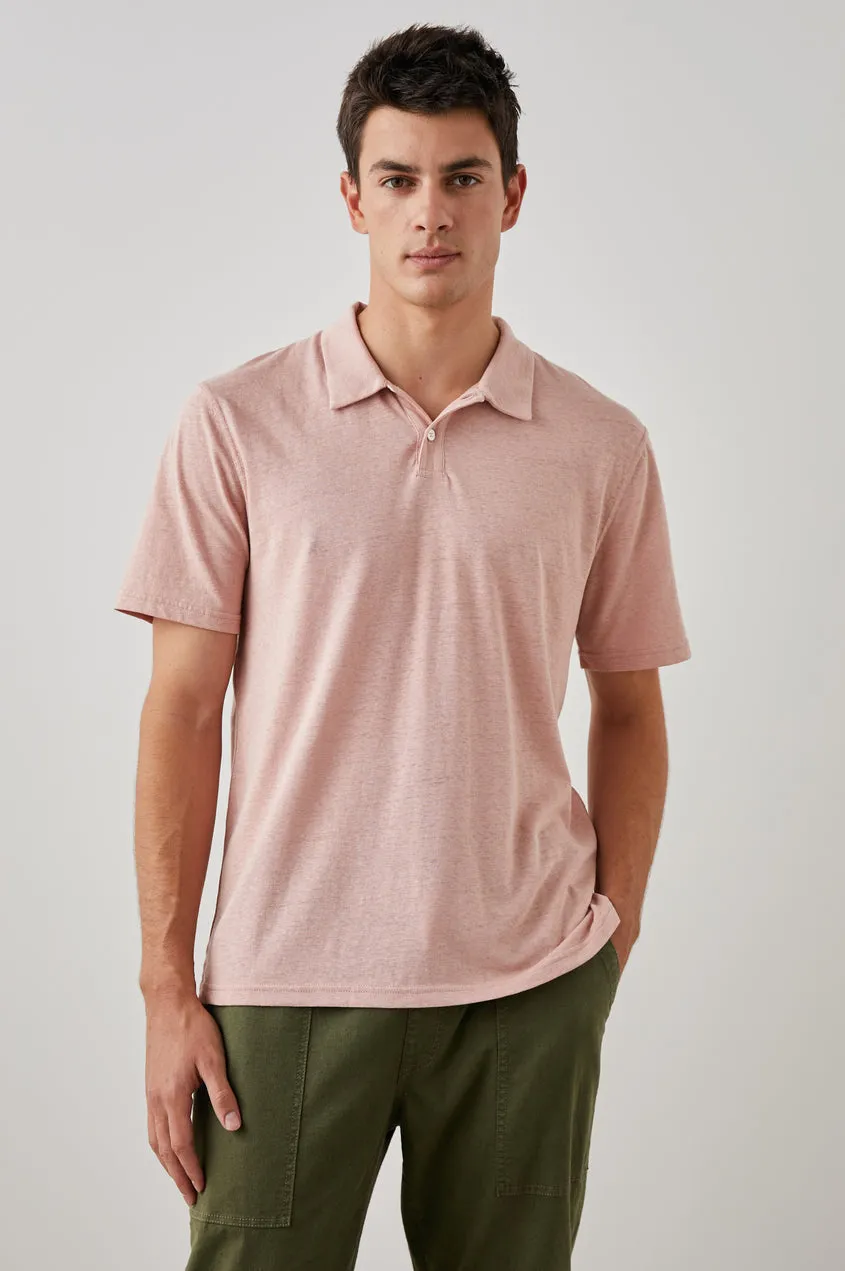 Levant Polo Shirt - Flamingo sold by Cave and Post