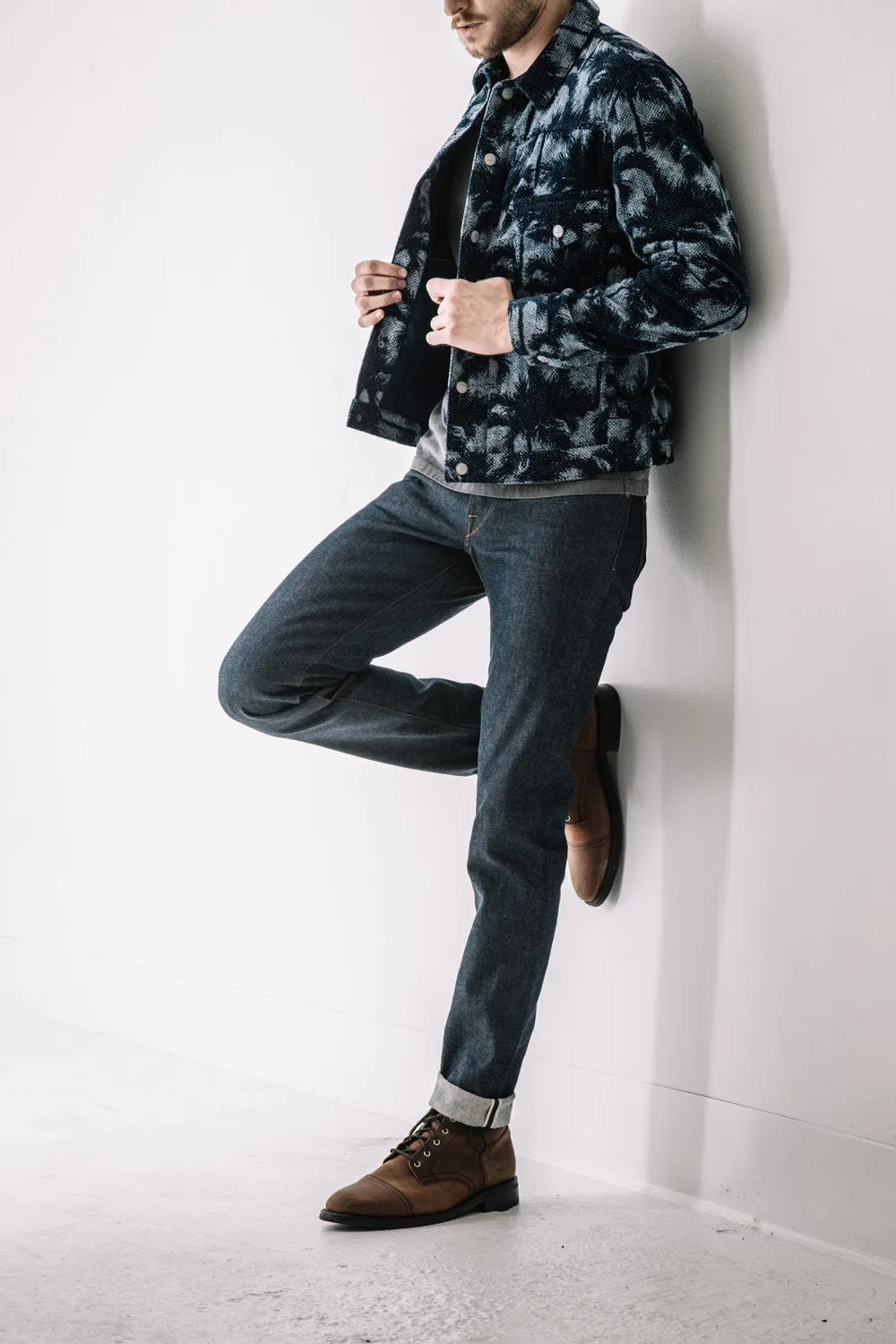 The Pen Slim Natural Slub Indigo - Raw 12.5oz Selvedge sold by Cave and Post