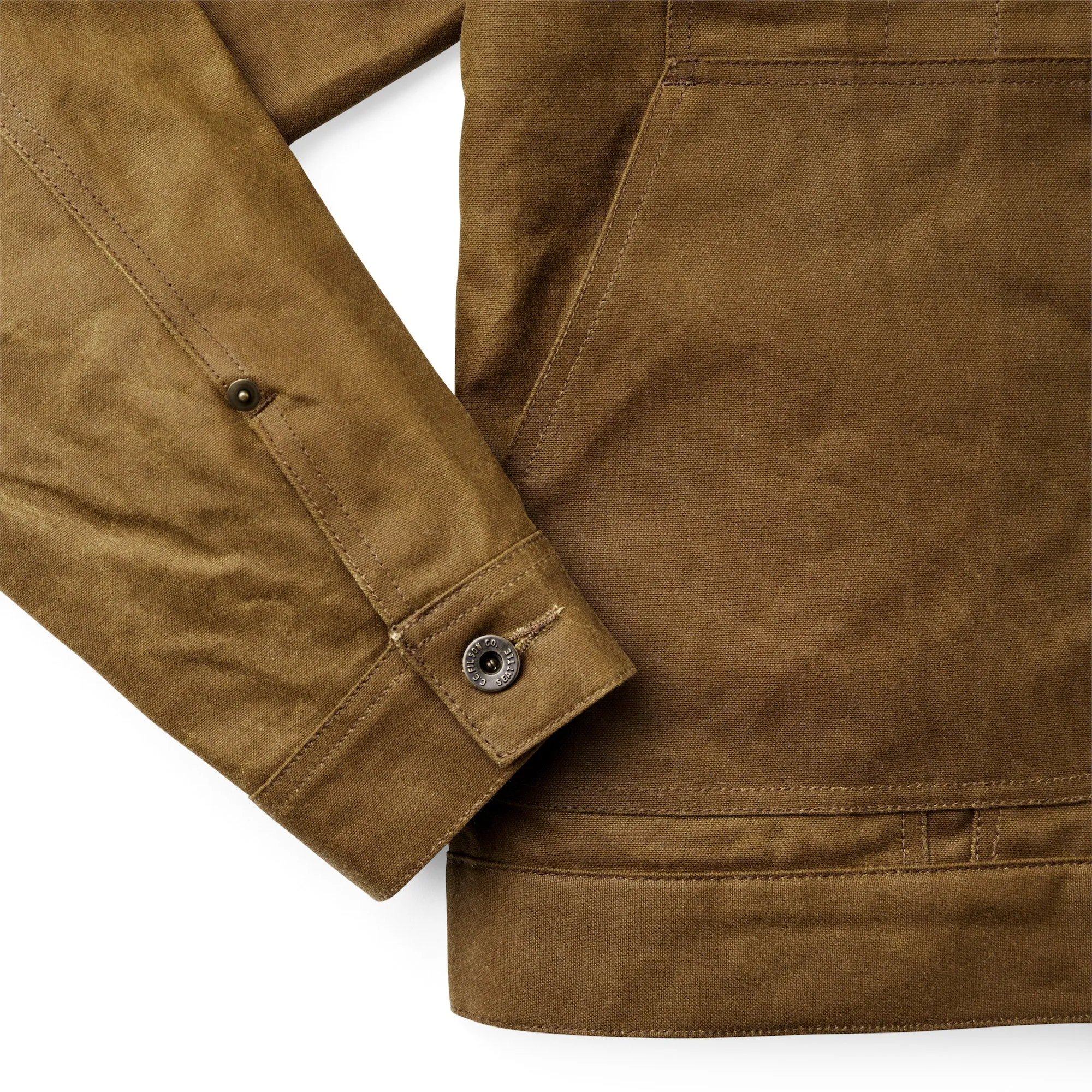 TIN CLOTH SHORT LINED CRUISER JACKET - DARK TAN sold by Cave and Post product image thumbnail 5