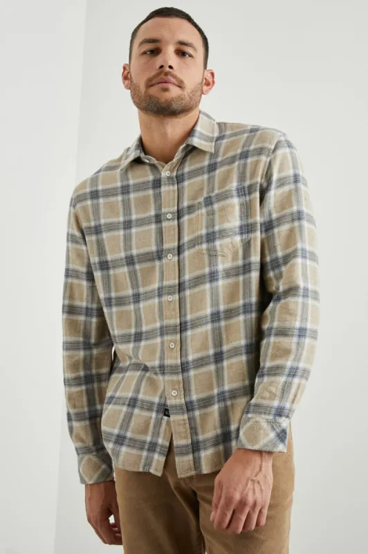 Lennox Shirt - Palomino Skyline Melange sold by Cave and Post