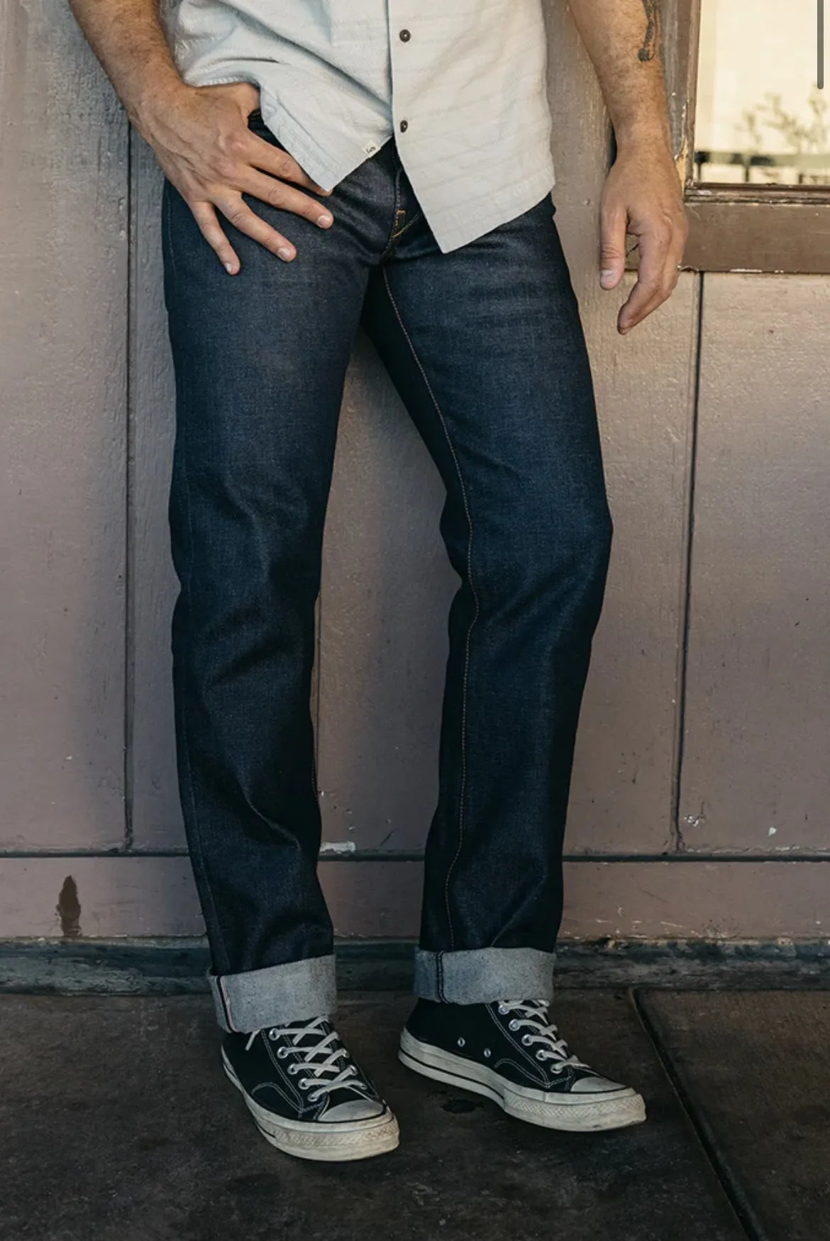 The Hammer Straight - Indigo Raw 17.5oz Mammoth Selvedge sold by Cave and Post product image thumbnail 4