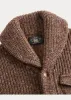 RRL Suede-Trim Marled Shawl Cardigan sold by Cave and Post