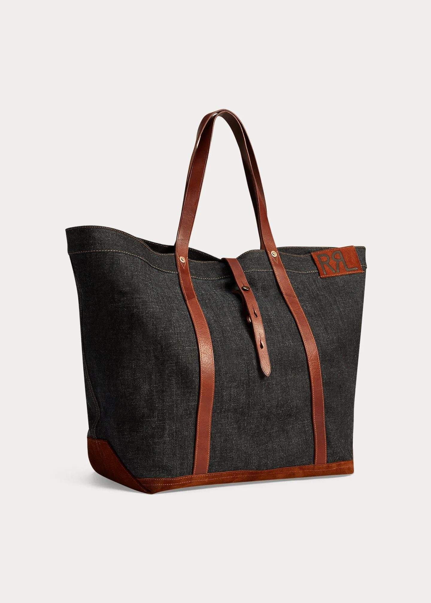 RRL Leather-Trim Denim Tote sold by Cave and Post product image thumbnail 2