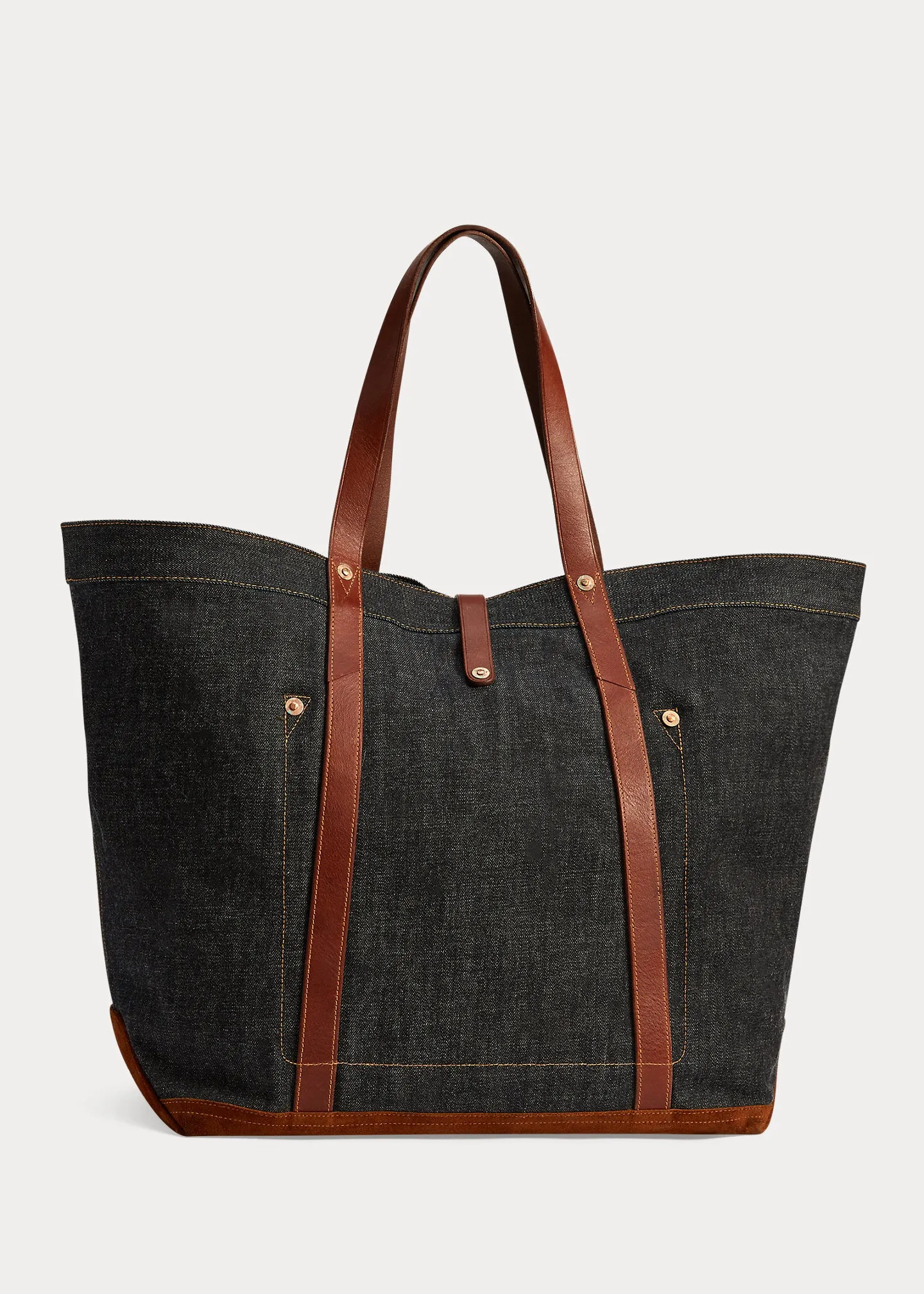 RRL Leather-Trim Denim Tote sold by Cave and Post product image thumbnail 3