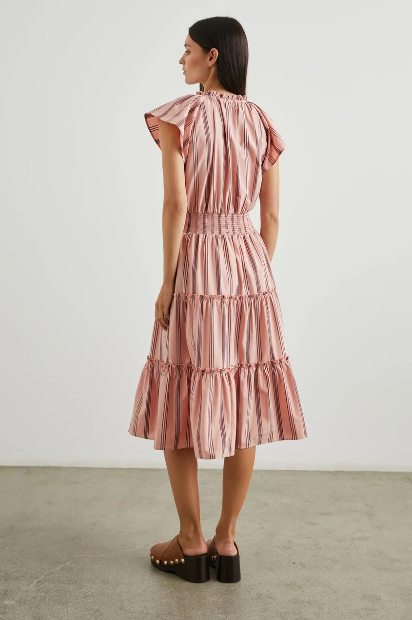 Amellia Dress - Coral Navy Stripe sold by Cave and Post product image thumbnail 5