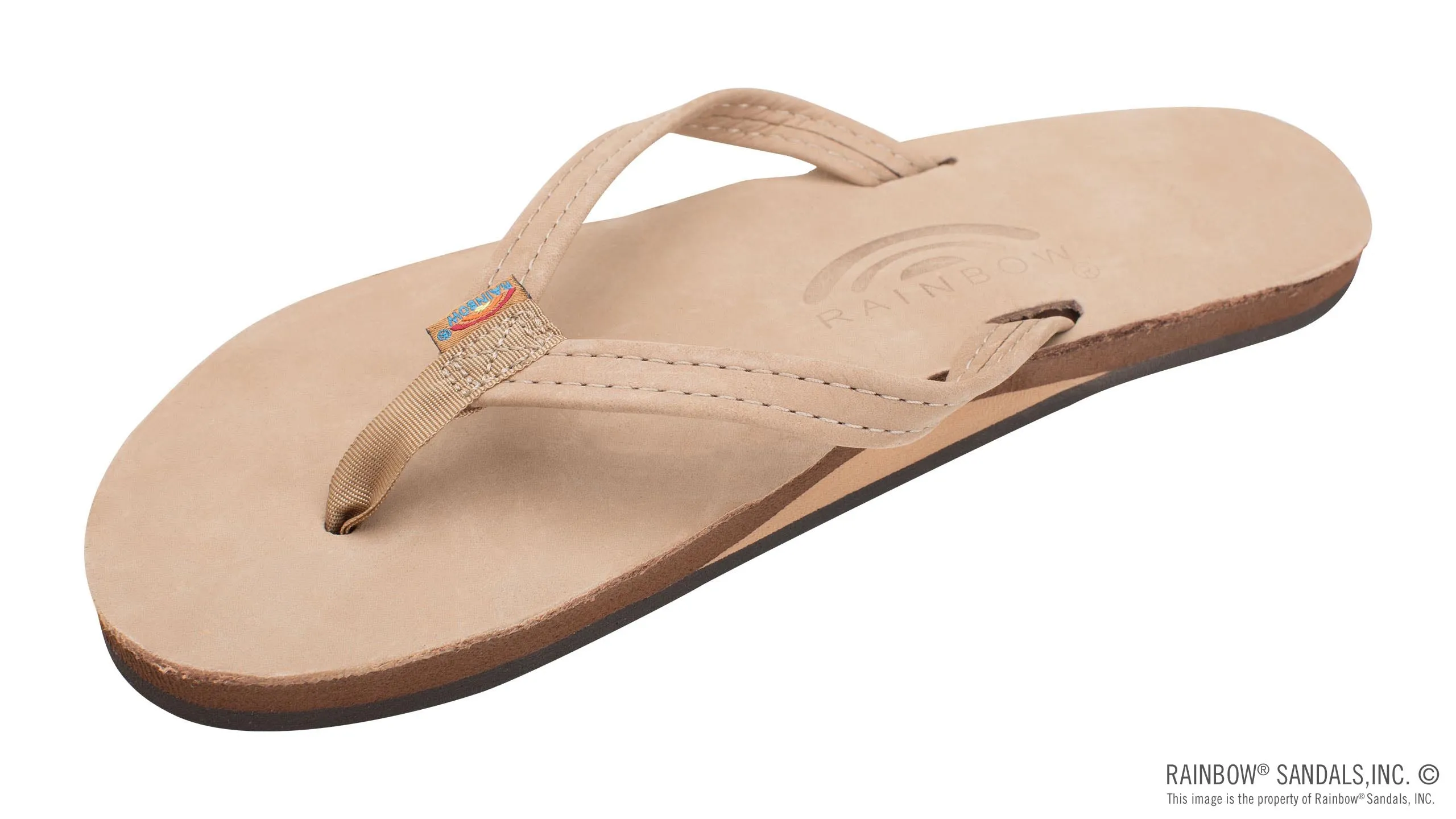 Single Layer Premier Leather with Arch Support and a 1/2" Narrow Strap - Sierra Brown sold by Cave and Post
