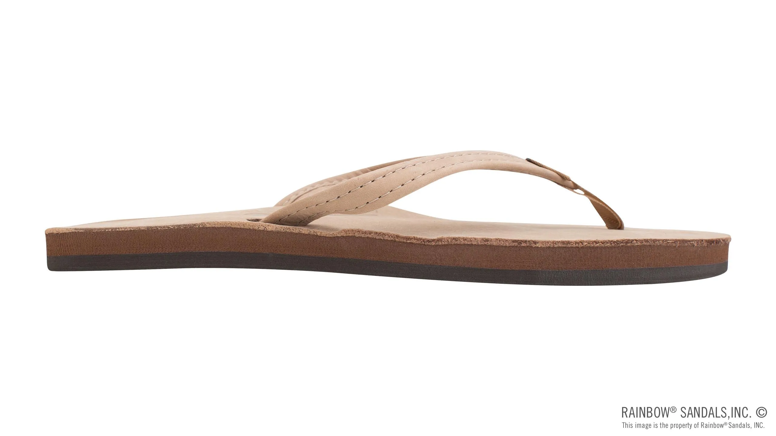 Single Layer Premier Leather with Arch Support and a 1/2" Narrow Strap - Sierra Brown sold by Cave and Post product image thumbnail 4