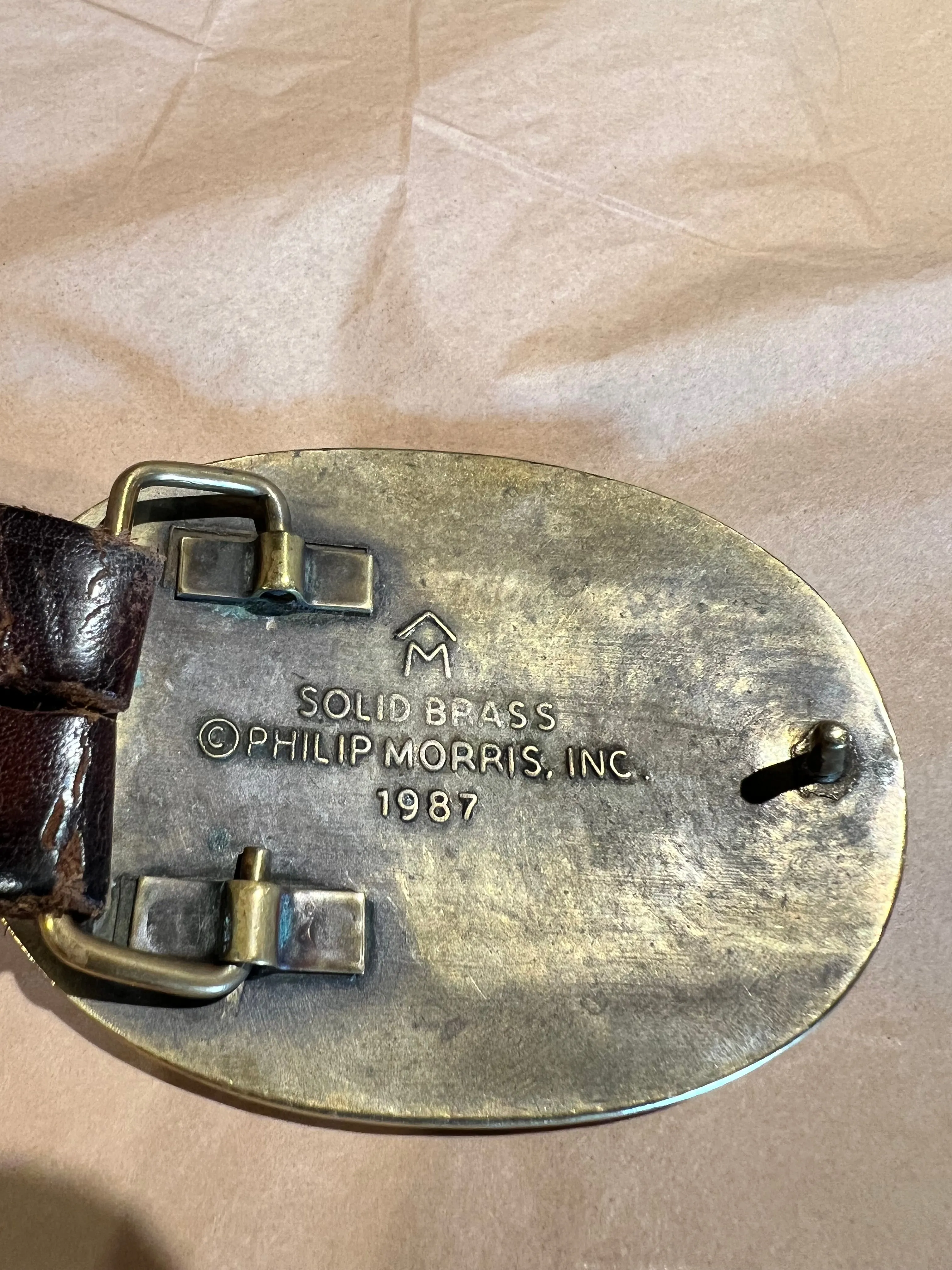 Vintage Brass Marlboro Belt Buckle | Parallel
