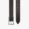 1-1/4 Reversible Rectangle Buckle Belt-Black/Drk Brown sold by Cave and Post