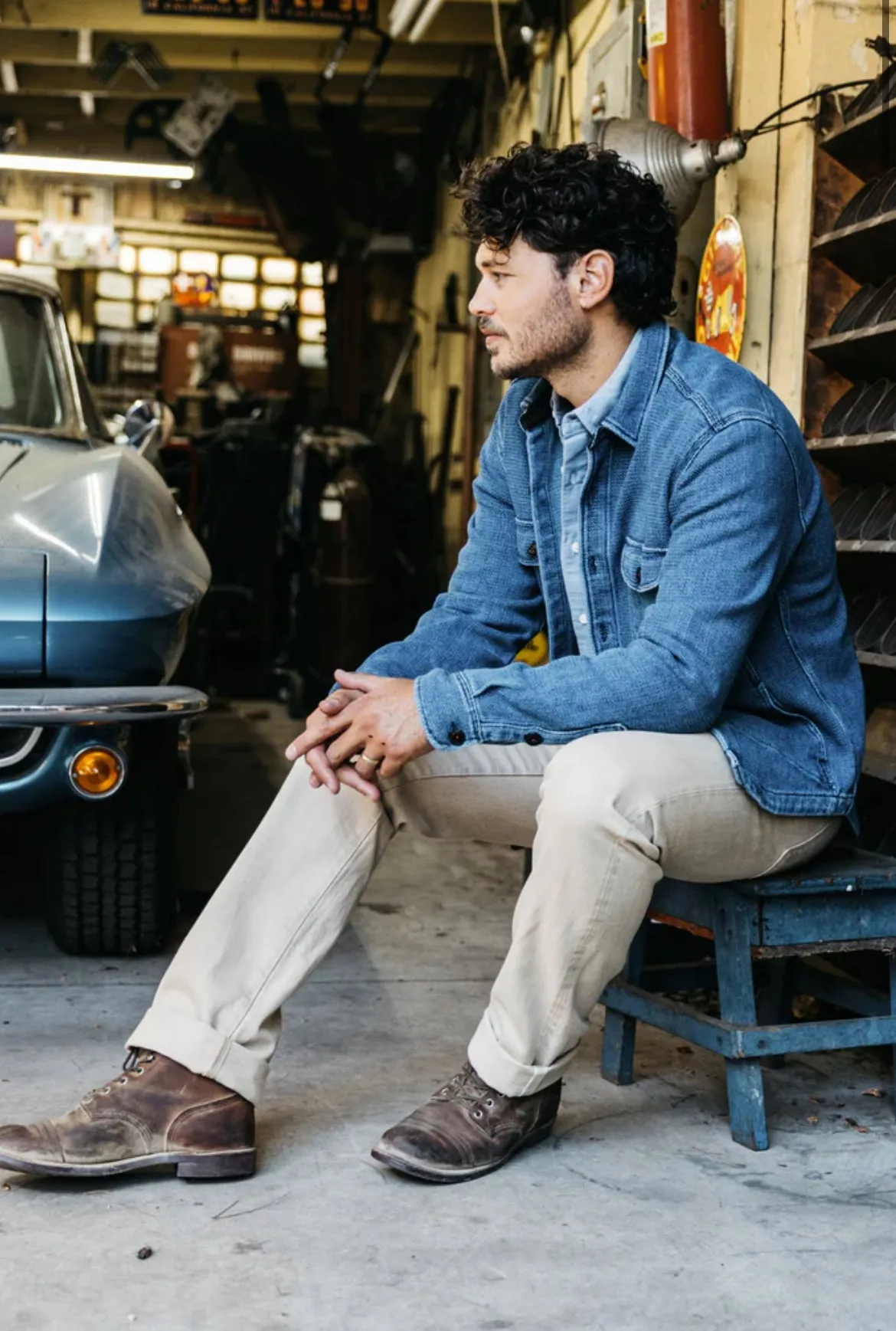 The Anvil Sashiko - Light Indigo sold by Cave and Post product image thumbnail 5