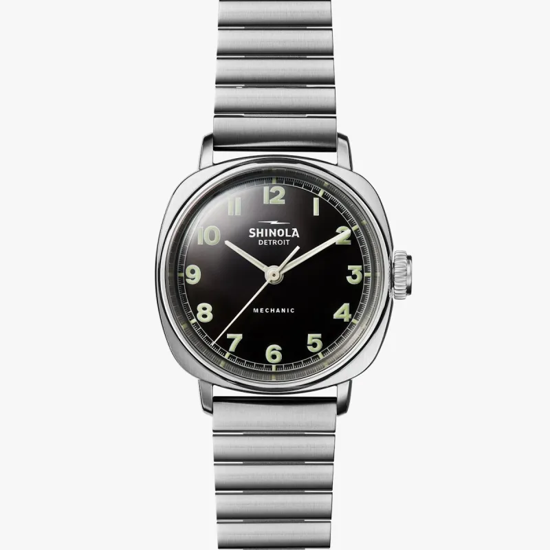 THE MECHANIC 39MM - Silver Bracelet made by Shinola