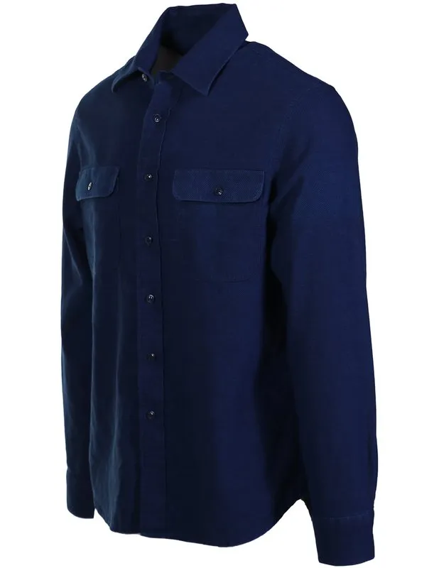 Long Sleeve 3.5 oz. Lightweight Indigo Cotton Work Shirt sold by Cave and Post product image thumbnail 3