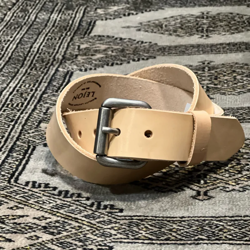 Raw Leather Natural Veg Belt sold by Cave and Post