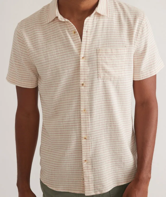 Stretch Selvage Short Sleeve Shirt - Warm Stripe sold by Cave and Post product image thumbnail 4