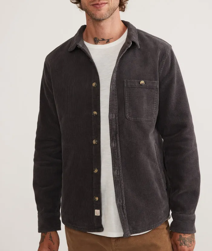 Max Broken In Corduroy Overshirt in Faded Black sold by Cave and Post product image thumbnail 2