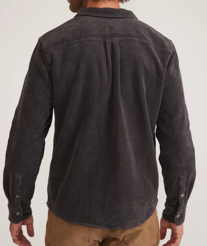 Max Broken In Corduroy Overshirt in Faded Black sold by Cave and Post product image thumbnail 4