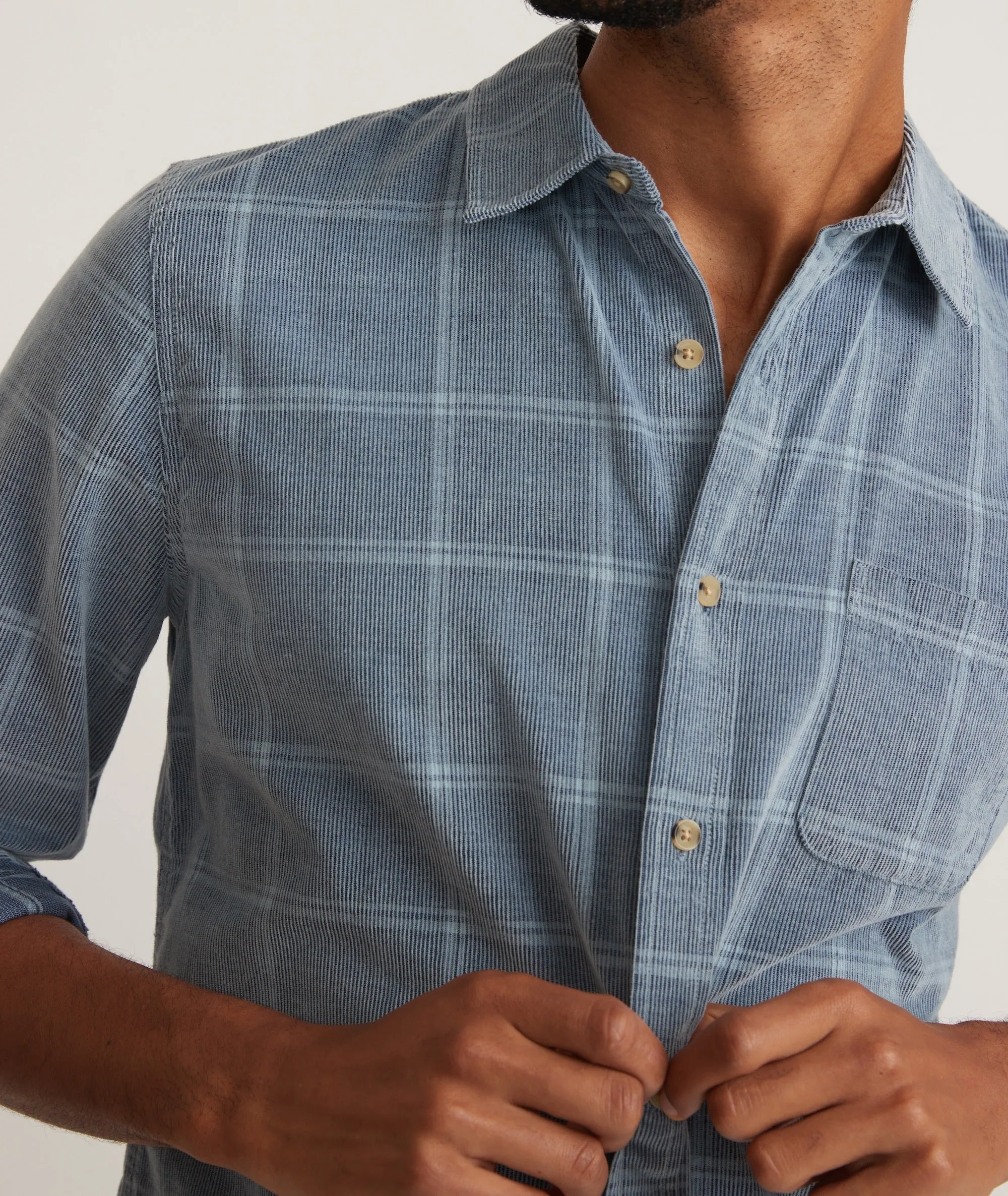 Lightweight Plaid Cord Shirt sold by Cave and Post product image thumbnail 3