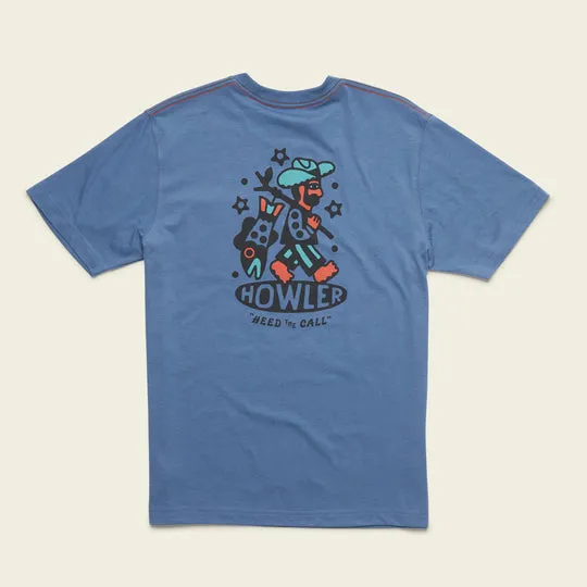 Travelin' Light Pocket T-Shirt - Blue Mirage sold by Cave and Post