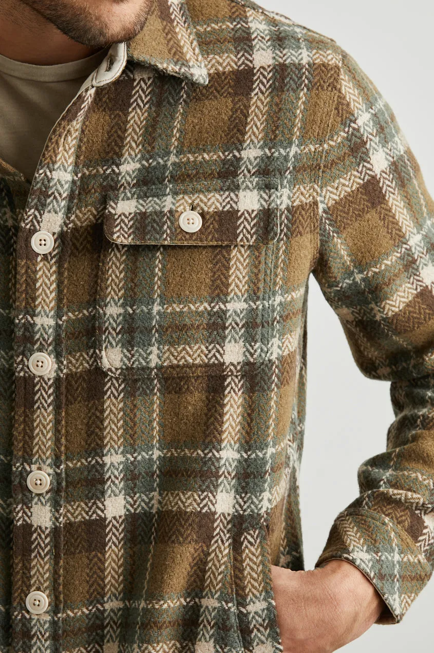 Berkshire Shirt Jacket - Dutch Sage Birch sold by Cave and Post product image thumbnail 2