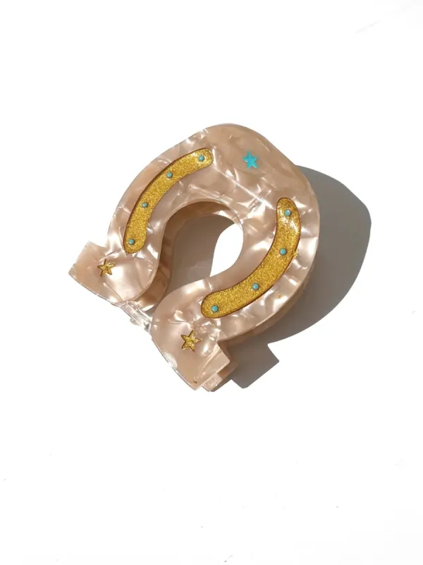 Lucky Horseshoe Claw Clip | Eco-Friendly sold by Cave and Post