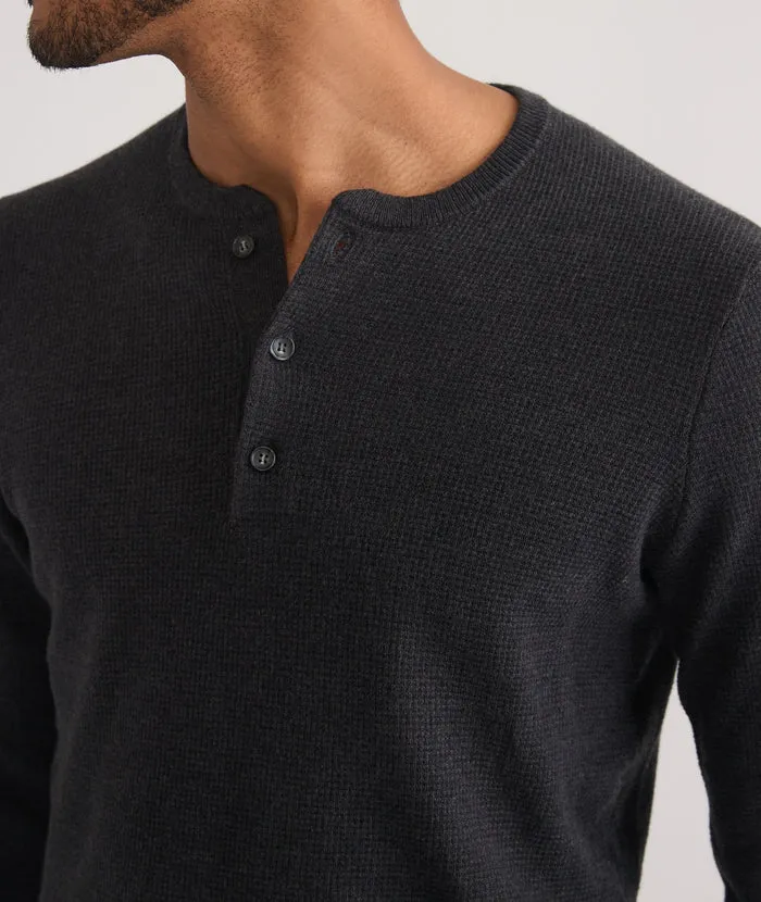 Henley Sweater in Black Oyster sold by Cave and Post product image thumbnail 4