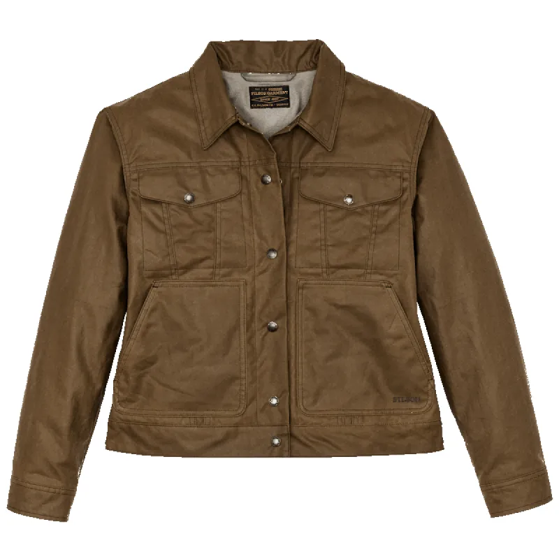 Women's Short Lined Cruiser Jacket Dark Tan sold by Cave and Post