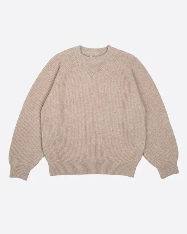 G.o.D Crew Neck Sweater Yarn Delta Oatmeal sold by Cave and Post