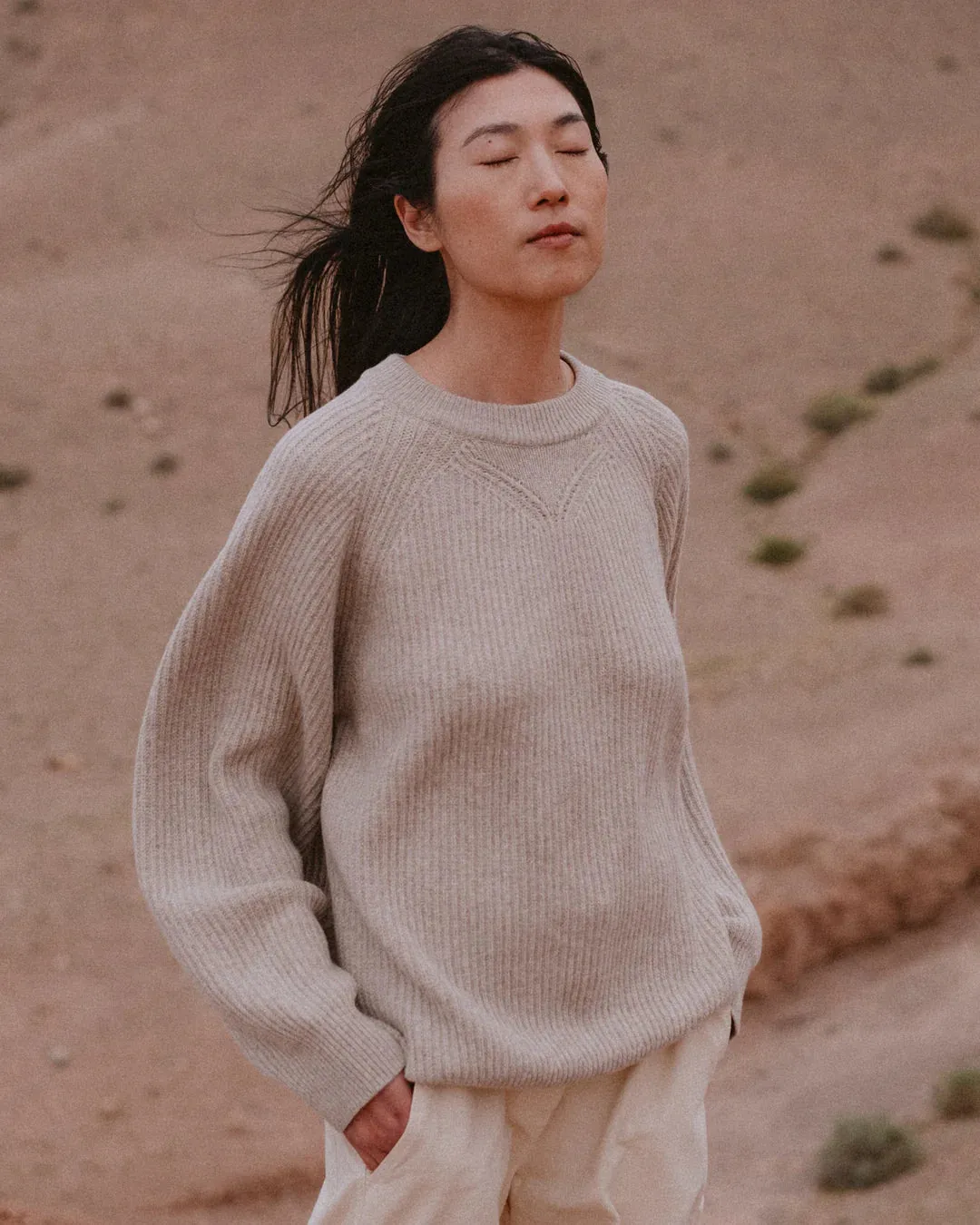 G.o.D Crew Neck Sweater Yarn Delta Oatmeal sold by Cave and Post product image thumbnail 5