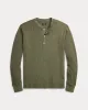 RRL Garment-Dyed Waffle-Knit Henley Shirt sold by Cave and Post