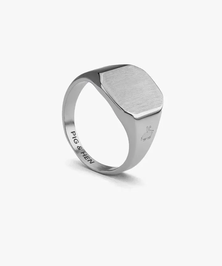 Signet Ring 16mm Classic Silver sold by Cave and Post