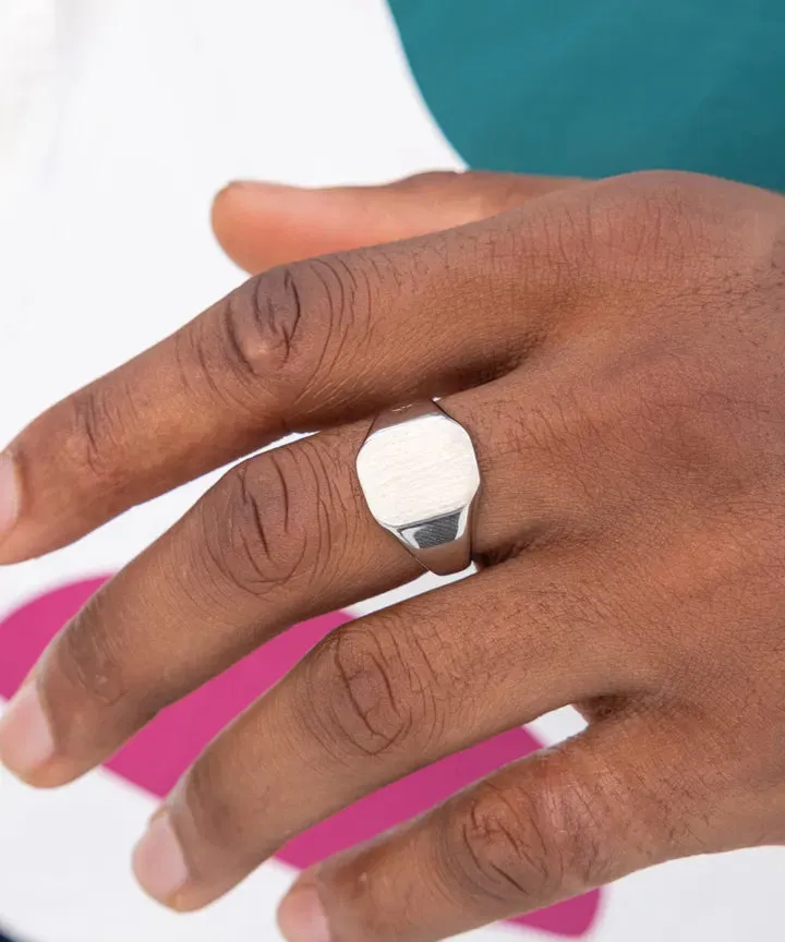 Signet Ring 16mm Classic Silver sold by Cave and Post product image thumbnail 2