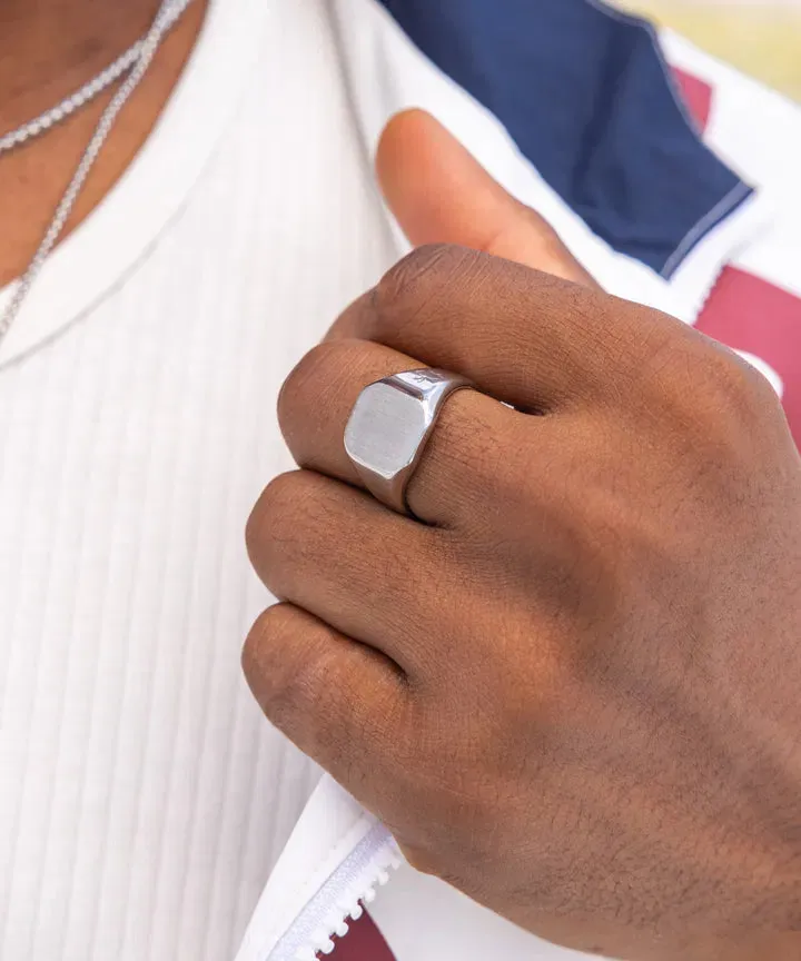 Signet Ring 16mm Classic Silver sold by Cave and Post product image thumbnail 3