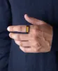 Signet Ring 7mm Tiger Eye | Black sold by Cave and Post