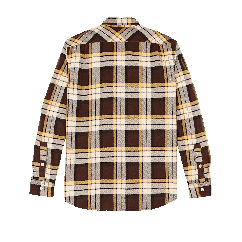 VINTAGE FLANNEL WORK SHIRT - Brown / Yellow / Multi Plaid sold by Cave and Post product image thumbnail 2