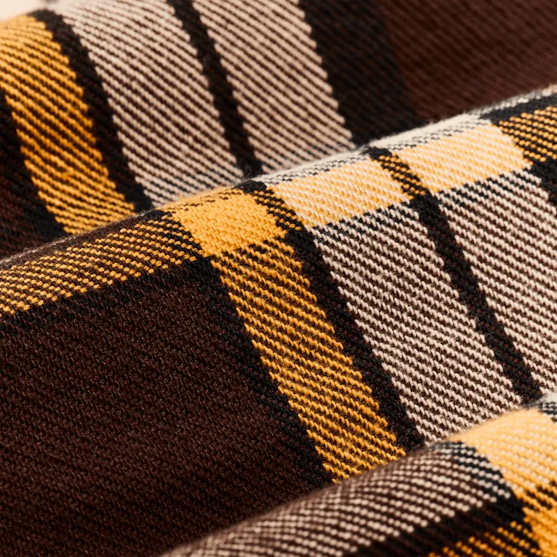 VINTAGE FLANNEL WORK SHIRT - Brown / Yellow / Multi Plaid sold by Cave and Post product image thumbnail 4