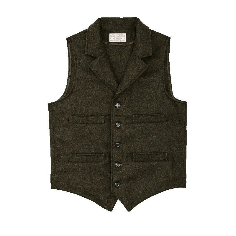 FILSON MACKINAW WOOL WESTERN VEST - FOREST GREEN sold by Cave and Post