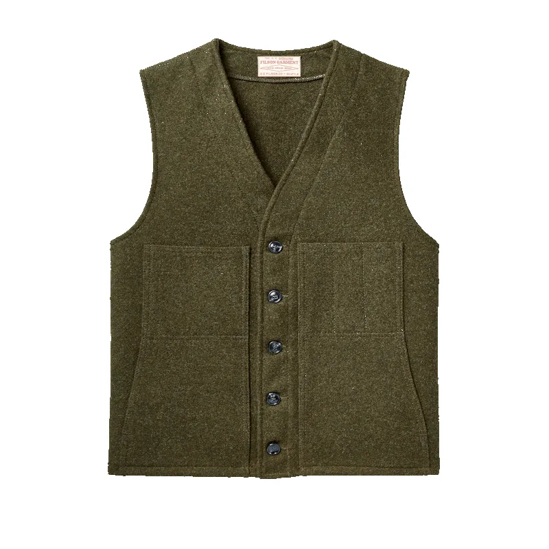 FILSON MACKINAW WOOL VEST - FOREST GREEN sold by Cave and Post