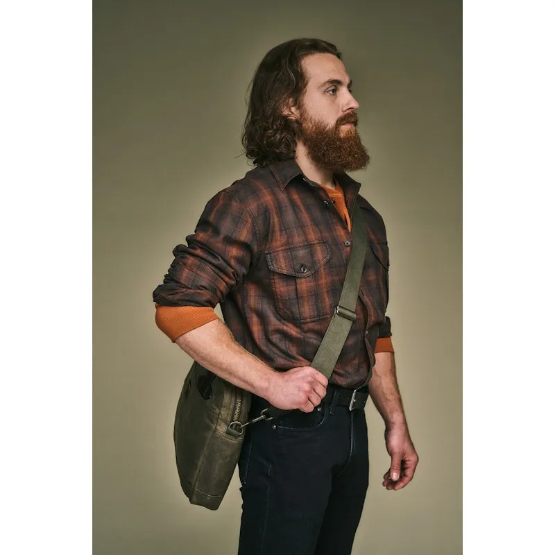 TIN CLOTH COMPACT BRIEFCASE - Otter Green sold by Cave and Post product image thumbnail 4