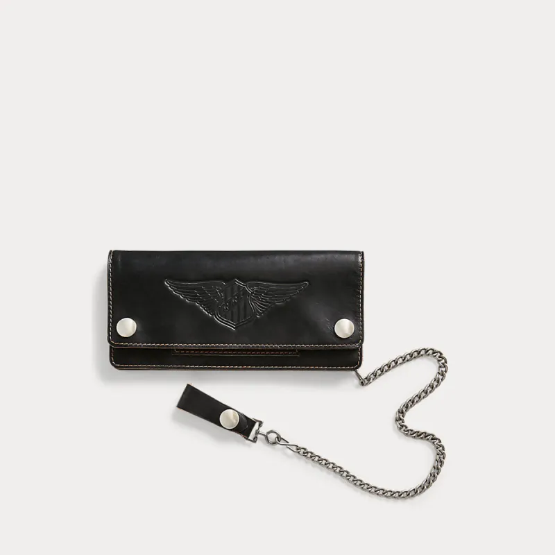 RRL Leather Chain Wallet sold by Cave and Post