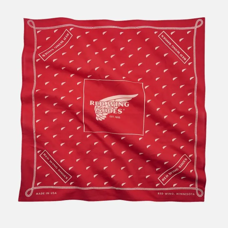 Red Wing Cotton Logo Bandana sold by Cave and Post