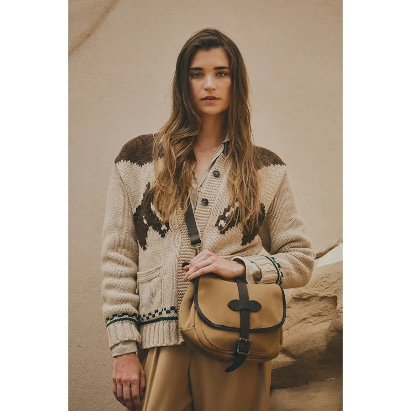 Women's Wool Cardigan - Cream Horse sold by Cave and Post